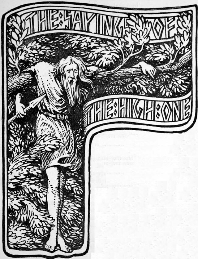 "Odin's Self-sacrifice" (1908) by W. G. Collingwood
